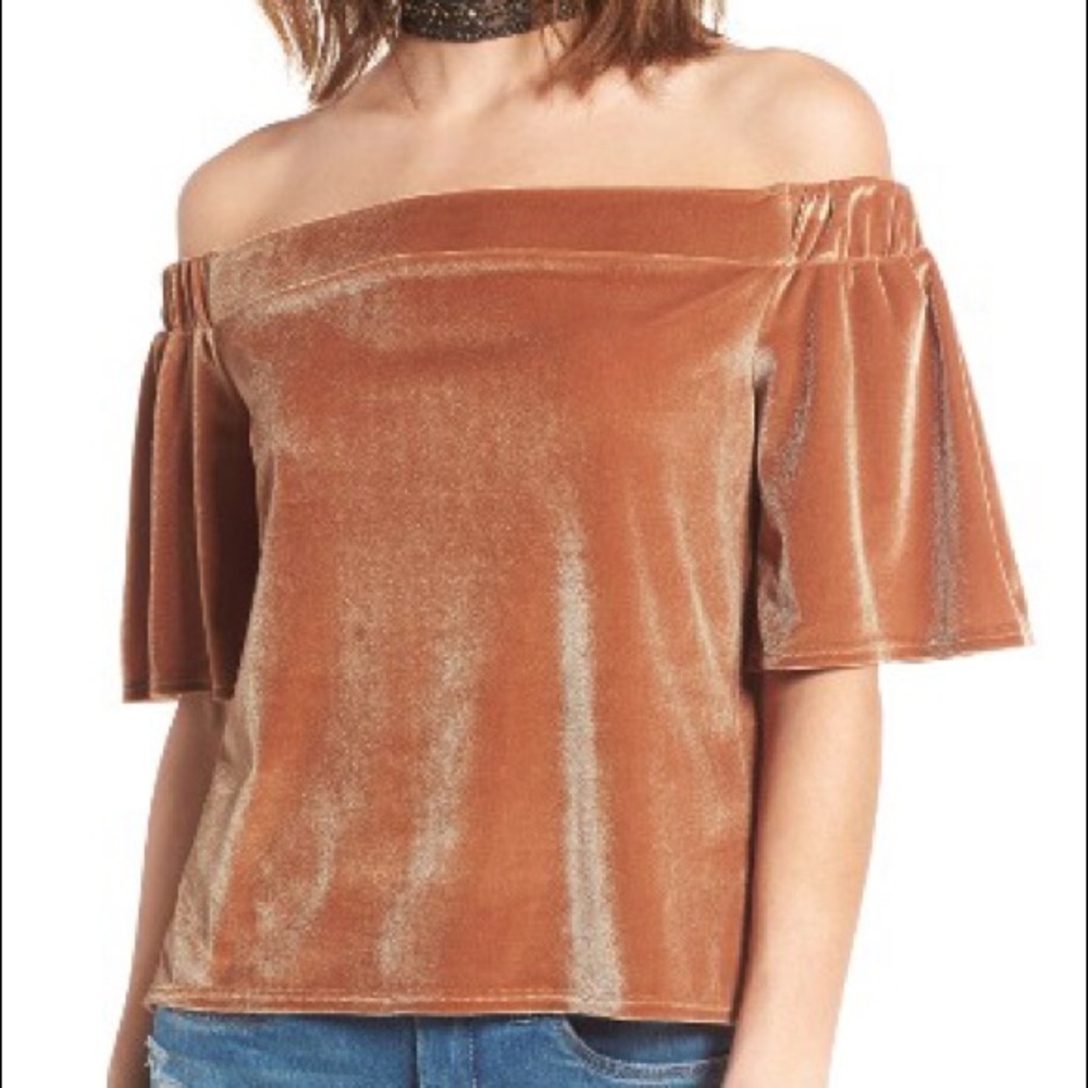 Velvet Off Shoulder Top