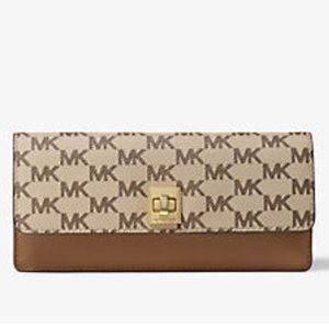 Brand NWT MK Natalie Heritage Signature Wallet