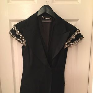 Alberta Ferretti Black Short Sleeve Blazer