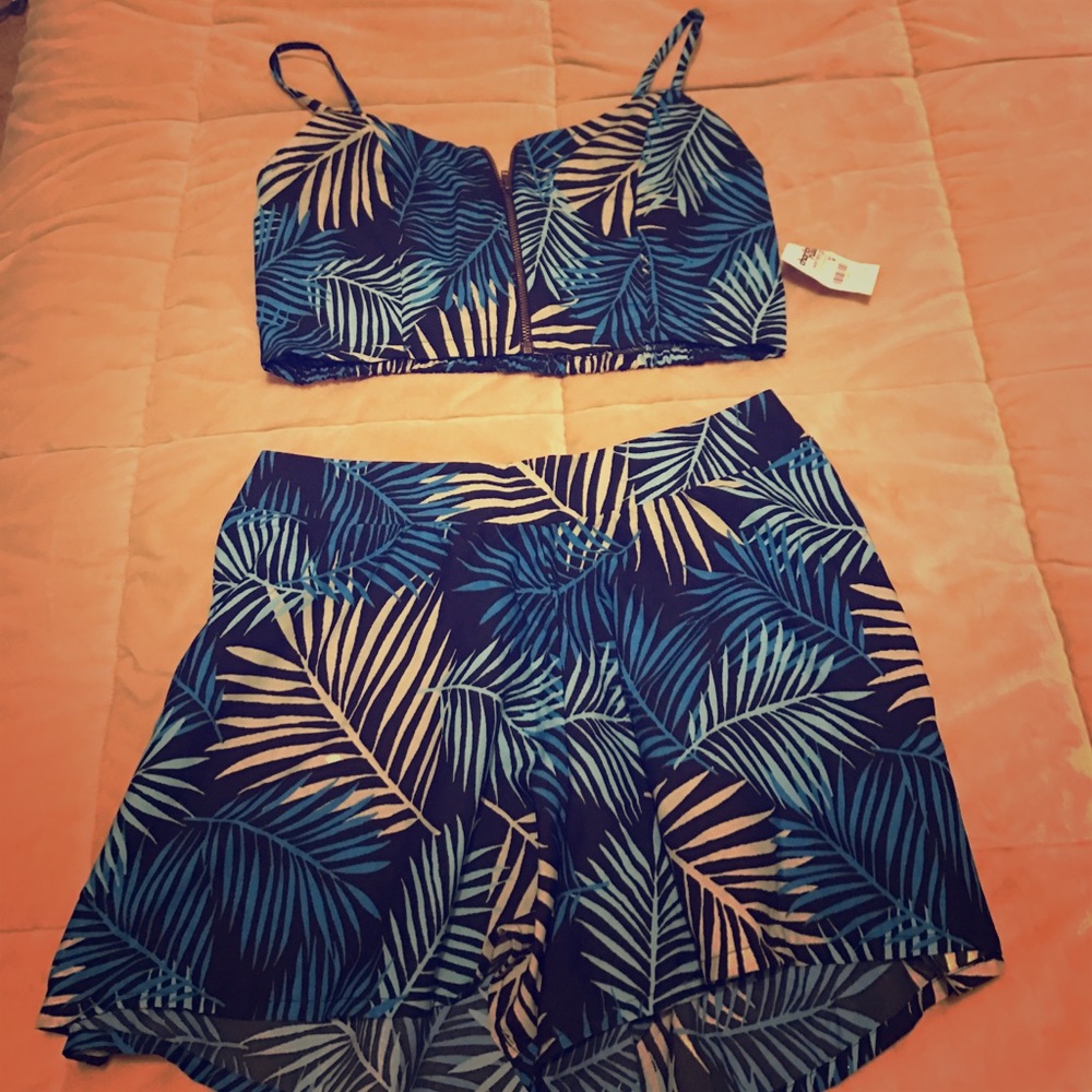 Two piece tropical print set from Charlotte Russe