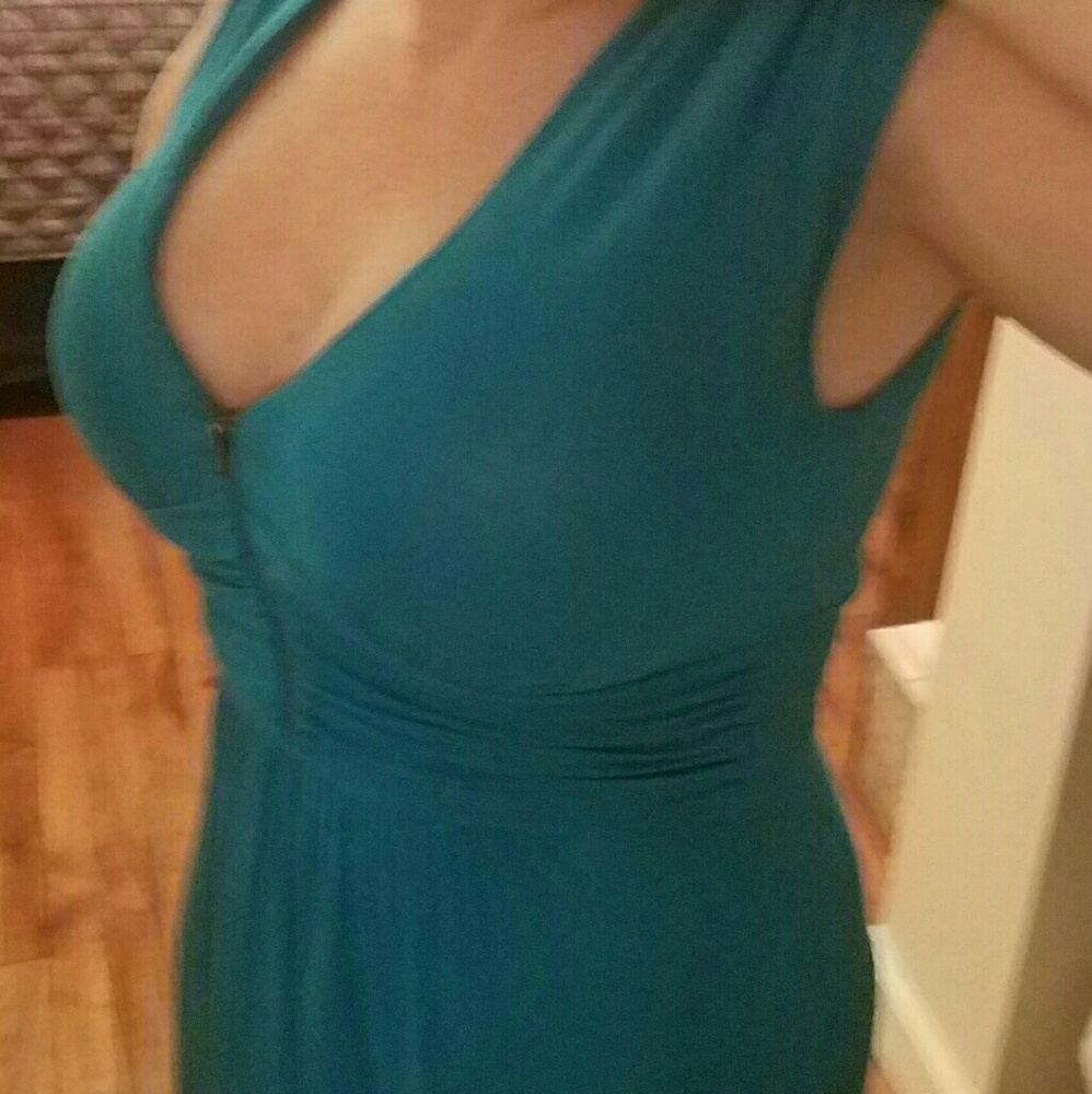Blue dress. Small, but fits like medium.