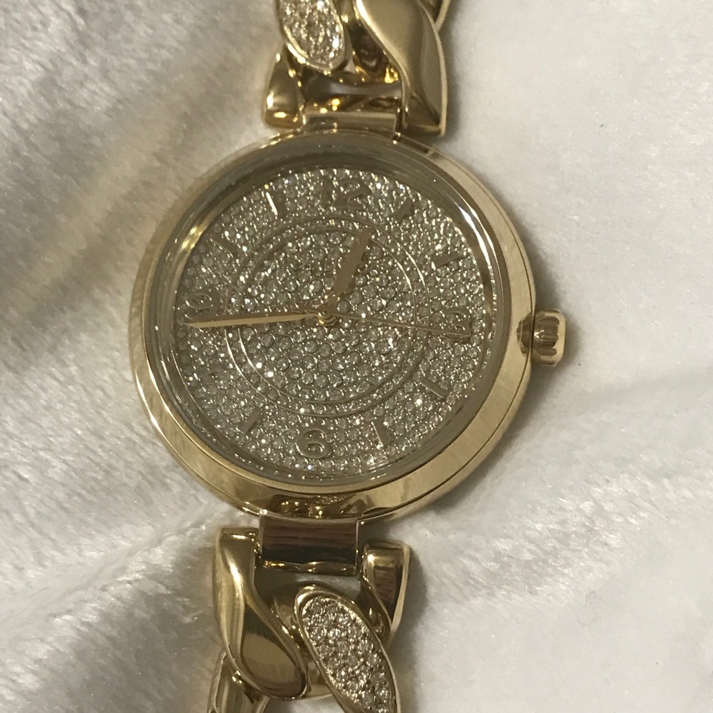 Brand NWT MK Gold Pavé Watch