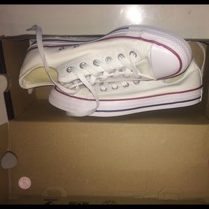 White & red converse