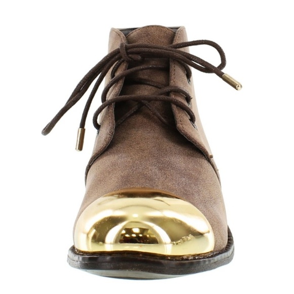 Taupe Flourish Cap-Toe Chukka Boot - Picture 3 of 5