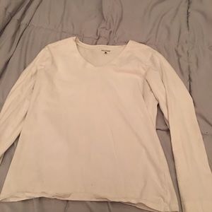 Plain white long sleeve tee