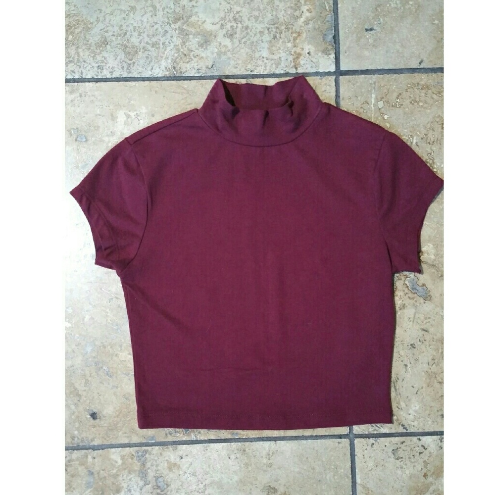 Burgundy Croptop, NWOT