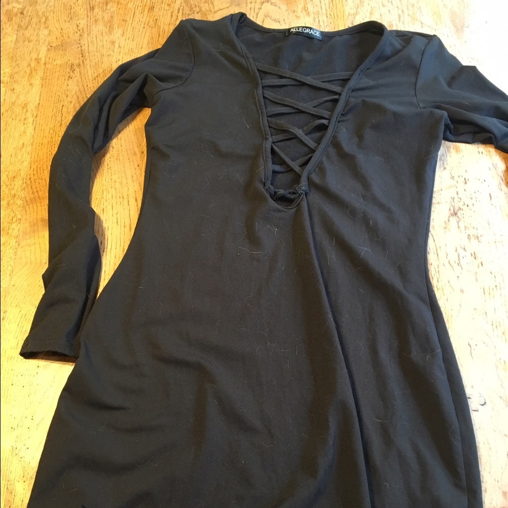 Black long sleeve dress