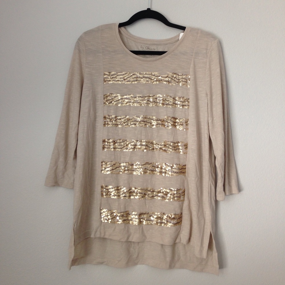 Selma Sequin Top in New Khaki