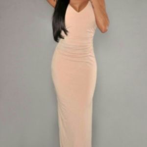 Nude backout dress