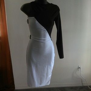 One sleeve fitted dress