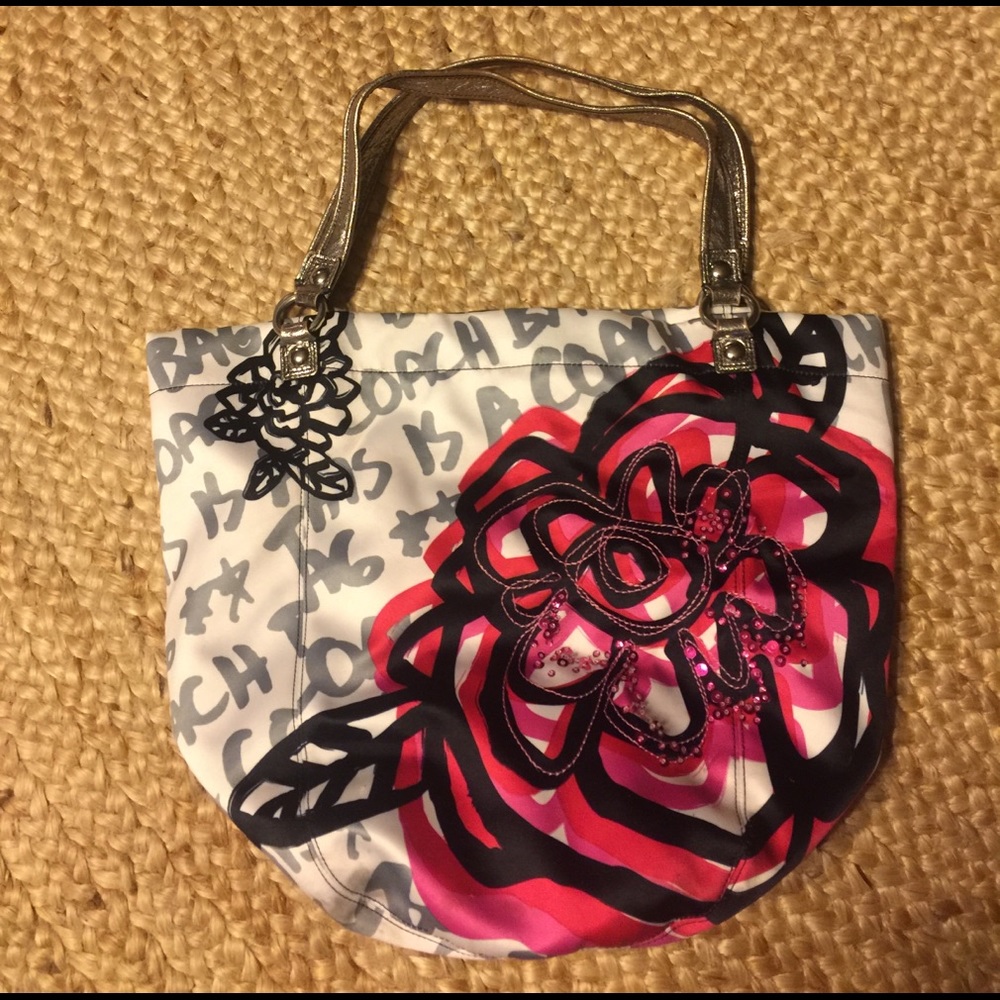 Authentic Coach Graffiti Poppy Bag