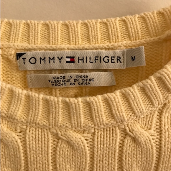 Tommy Hilfiger mustard cotton knit heavy sweater - Picture 2 of 4