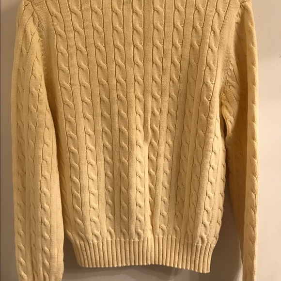 Tommy Hilfiger mustard cotton knit heavy sweater - Picture 3 of 4