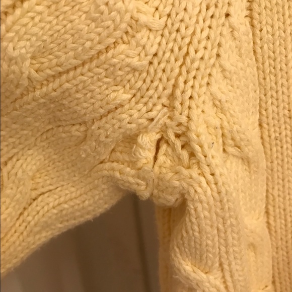 Tommy Hilfiger mustard cotton knit heavy sweater - Picture 4 of 4