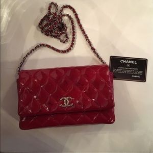 Chanel Patent Red WOC purse