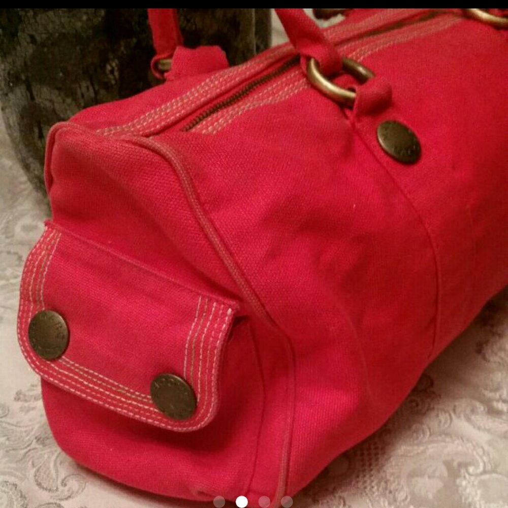Authentic Marc Jacobs Red Canvas Purse Bag