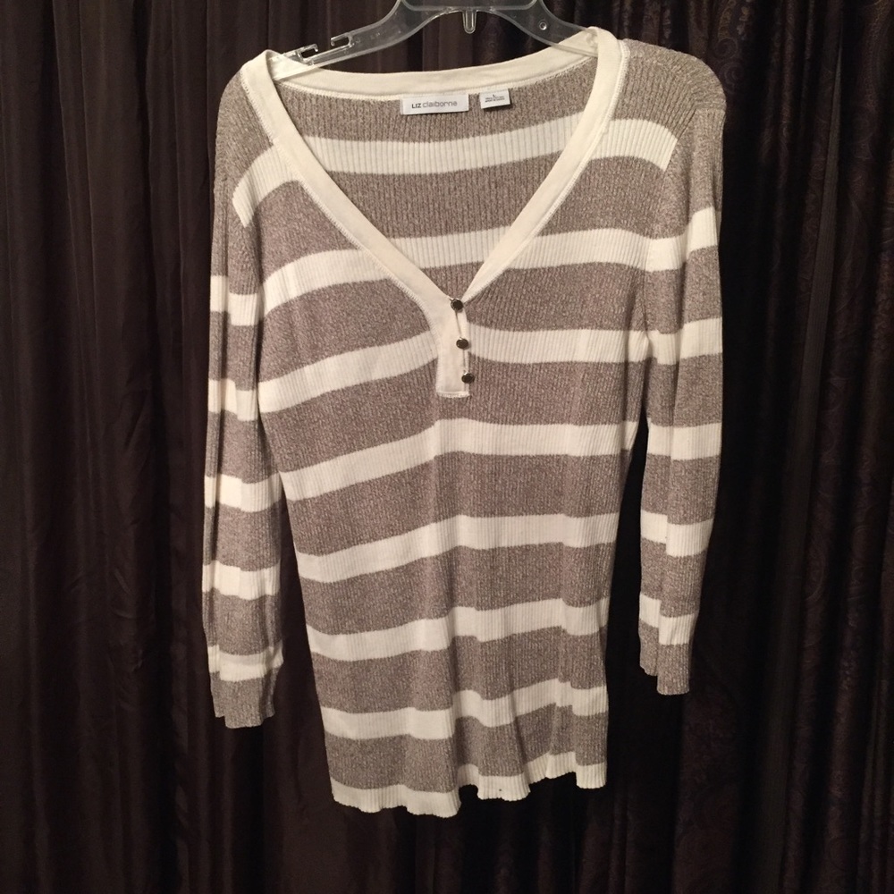 Striped Button Down Sweater