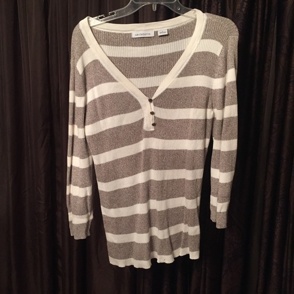 Striped Button Down Sweater - Picture 1 of 3