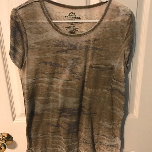 Sheer distressed camo tee - Picture 1 of 3
