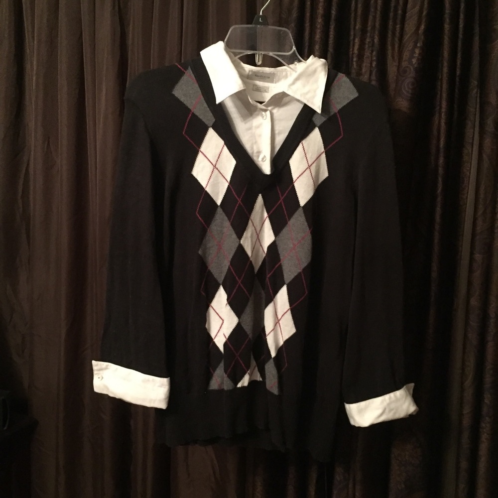 Black Argyle Sweater!
