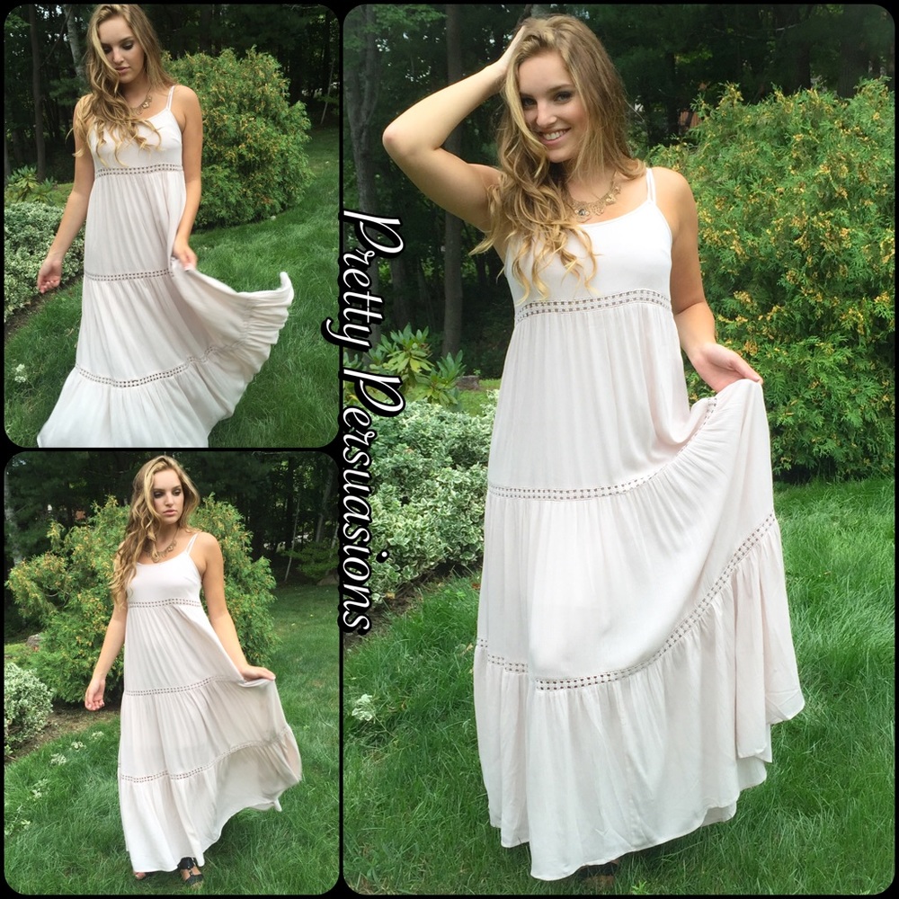 LAST ONE‼️NWT Creamy Boho Goddess Maxi Dress - Picture 4 of 7