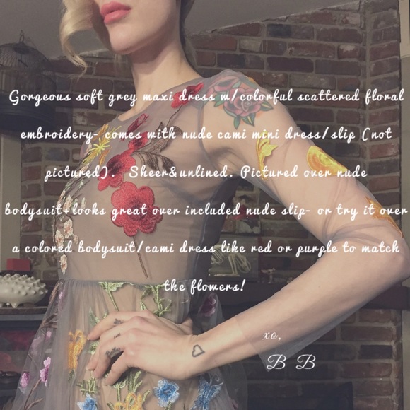 ⚡️LAST ONE⚡️embroidered maxi *damage discount* - Picture 2 of 8