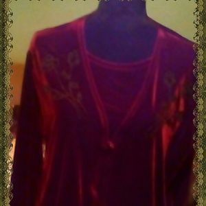 🎈Burgundy Velour Tunic🎈 SALE