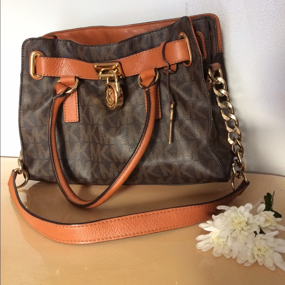 Authentic Michael Kors logo Hamilton bag