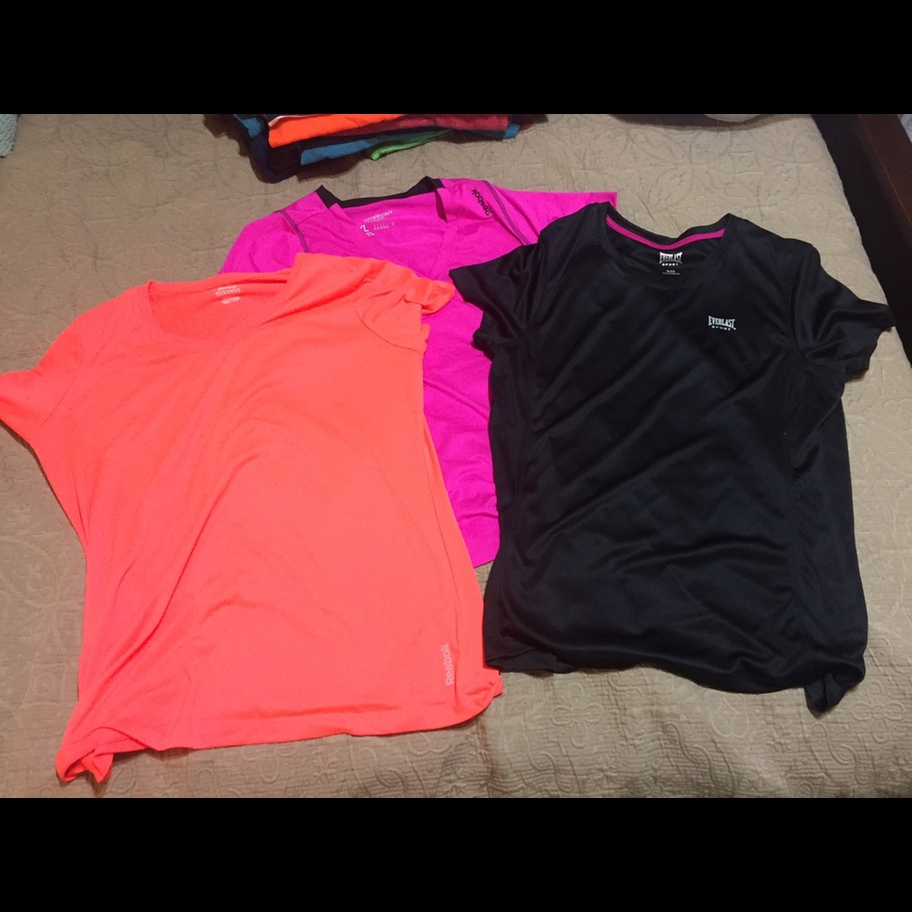 3 women's athletic shirts