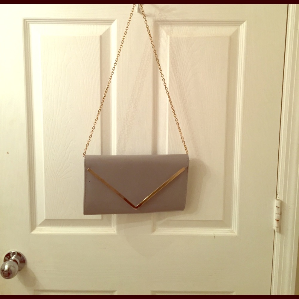 Aldo gray clutch/shoulder bag