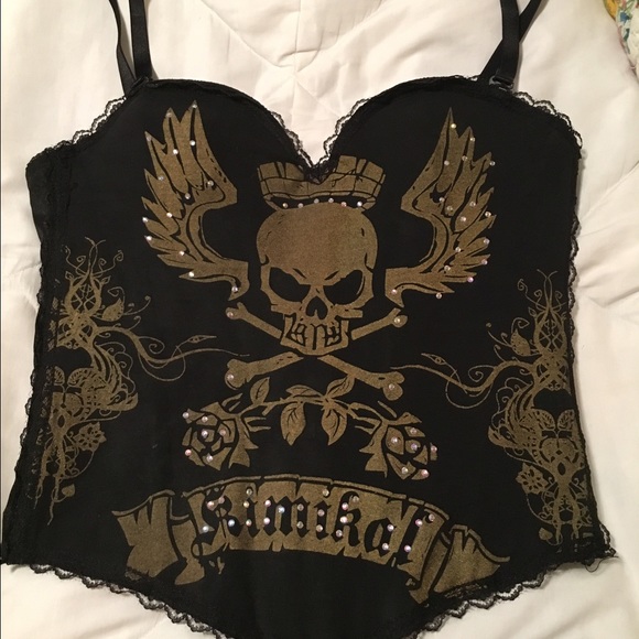 Black corset style shirt - Picture 1 of 3