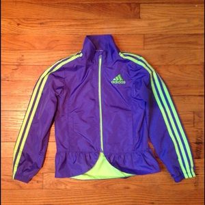 Girls Adidas Ruffle Track Jacket Sz 6
