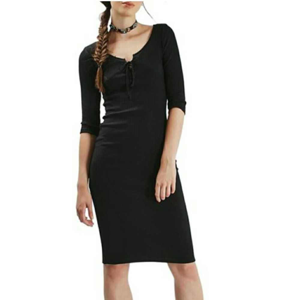 Topshop lace up dress