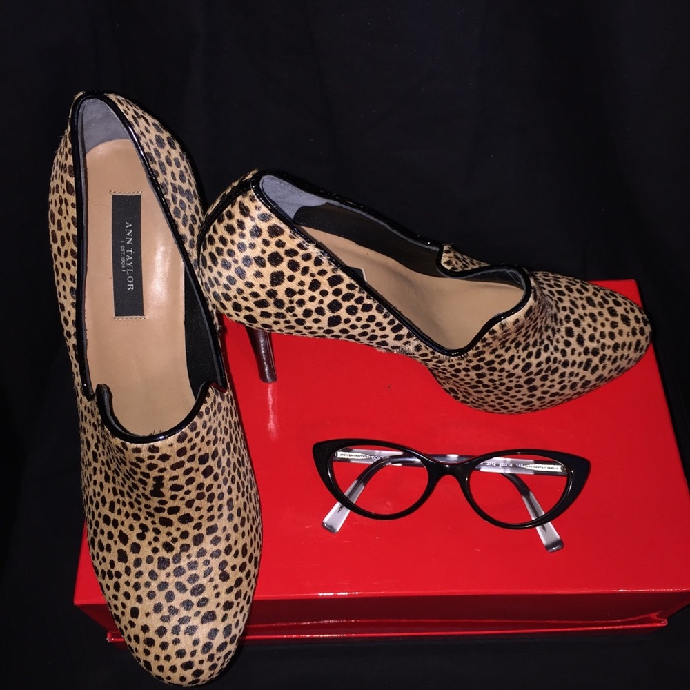 ANN TAYLOR Leandra Haircalf Platform "Shootie" 7.5 - Picture 4 of 4