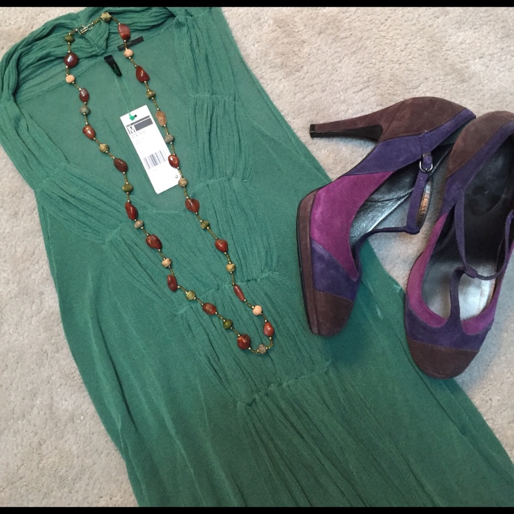 NWT Benetton breezy green tunic top