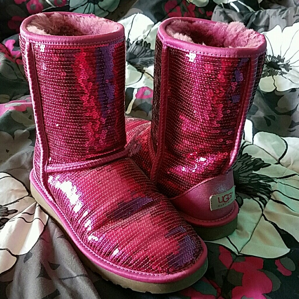Red Sequin Uggs