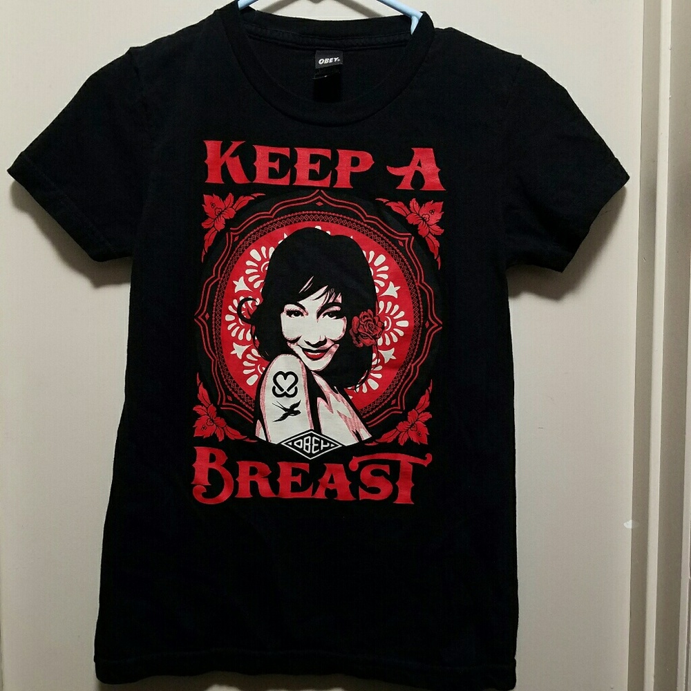 Women Obey Keep A Breast T-shirt