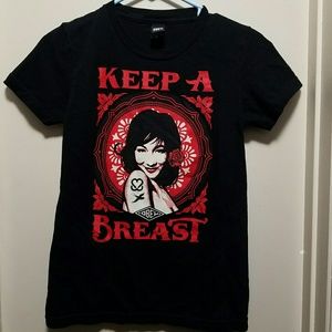 Women Obey Keep A Breast T-shirt
