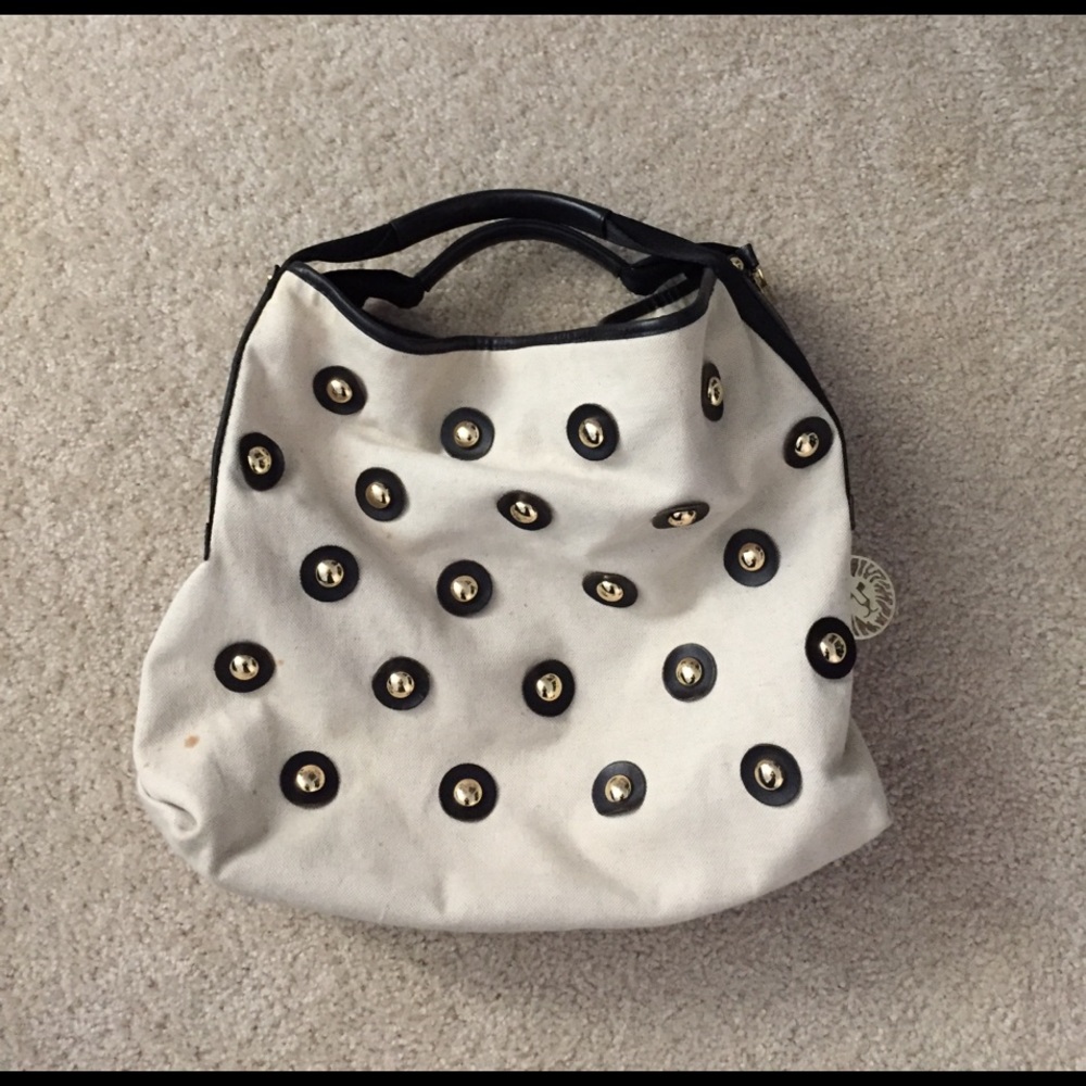 Anne Klein Linen and Leather Bag