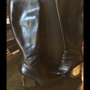 Authentic Gucci leather knee high boots. Like new