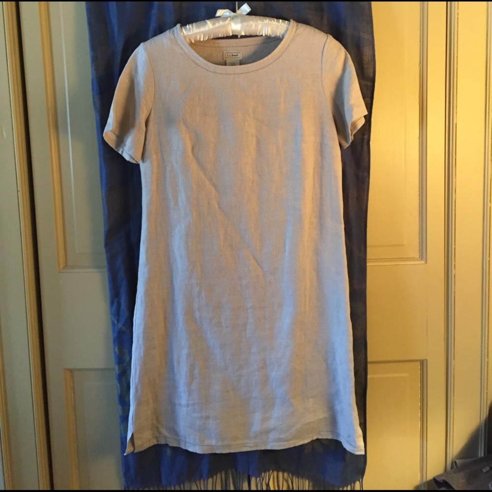 L. L. Bean 100% Linen Shift Dress