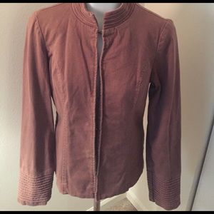 Tulle Denim Jacket, Mauve, Size M