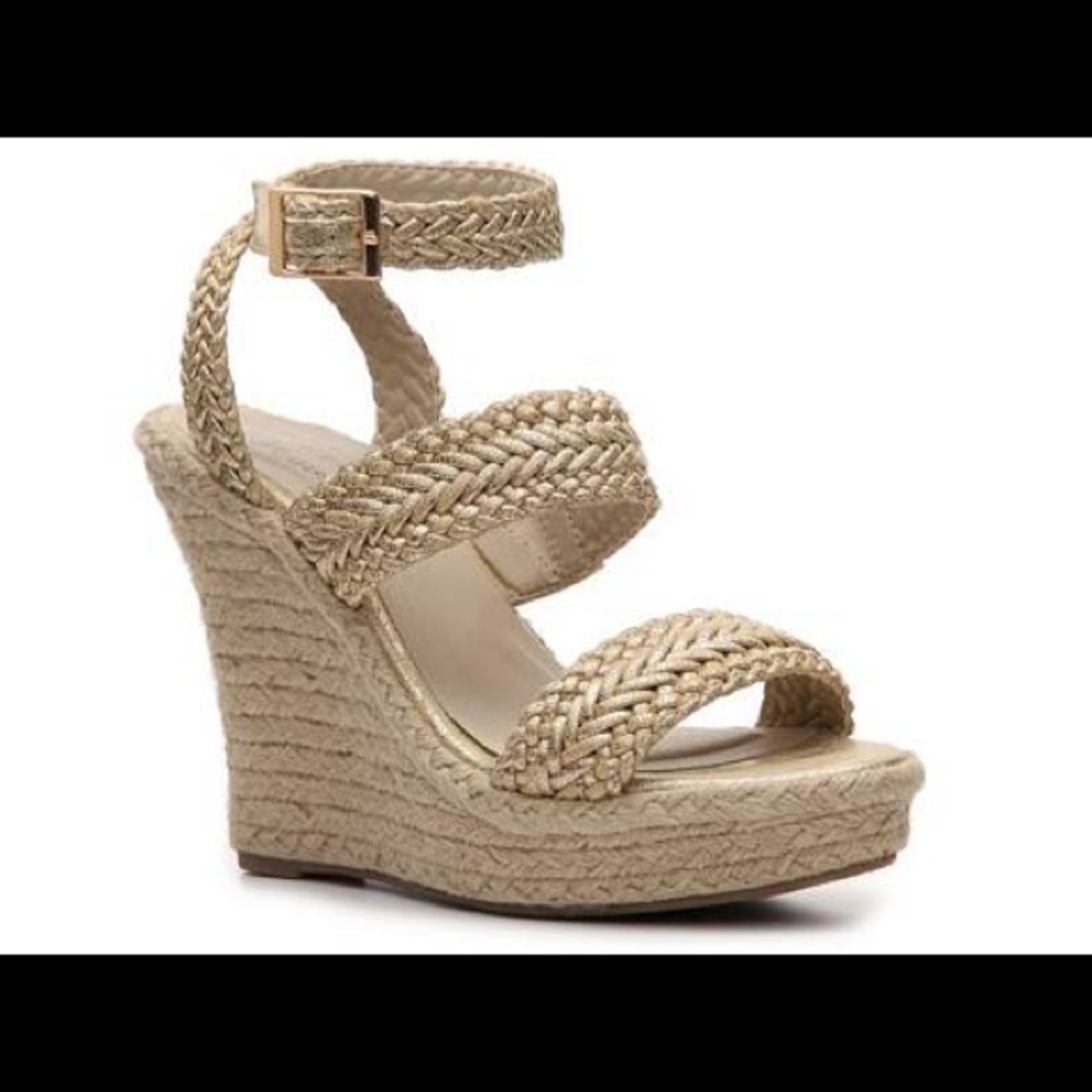 Gold Wedge Sandal