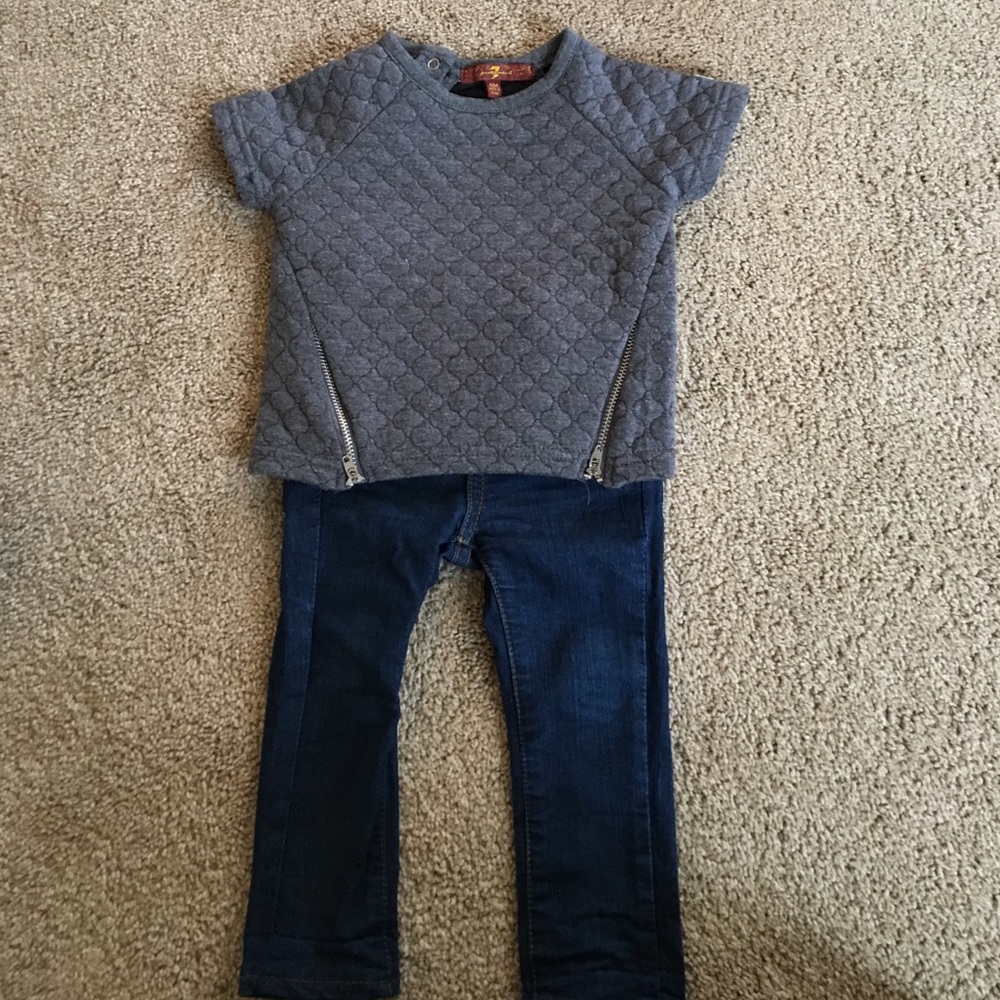 7 jeans and top size 18months