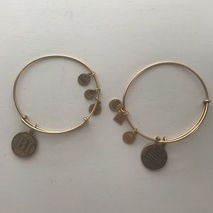 Set of 2 Alex and Ani- Positivity Charm Bangle