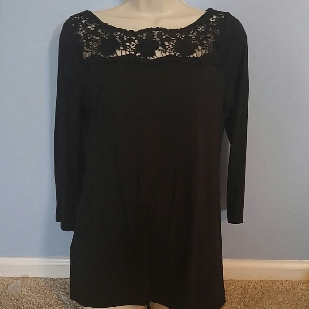 Loft yoke black 3/4 sleve small