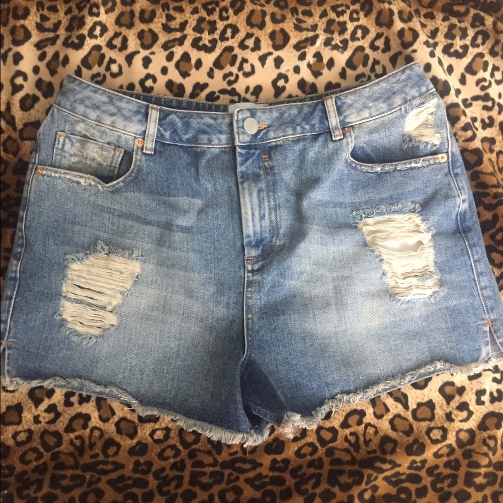 High Waisted Ripped ASOS Shorts