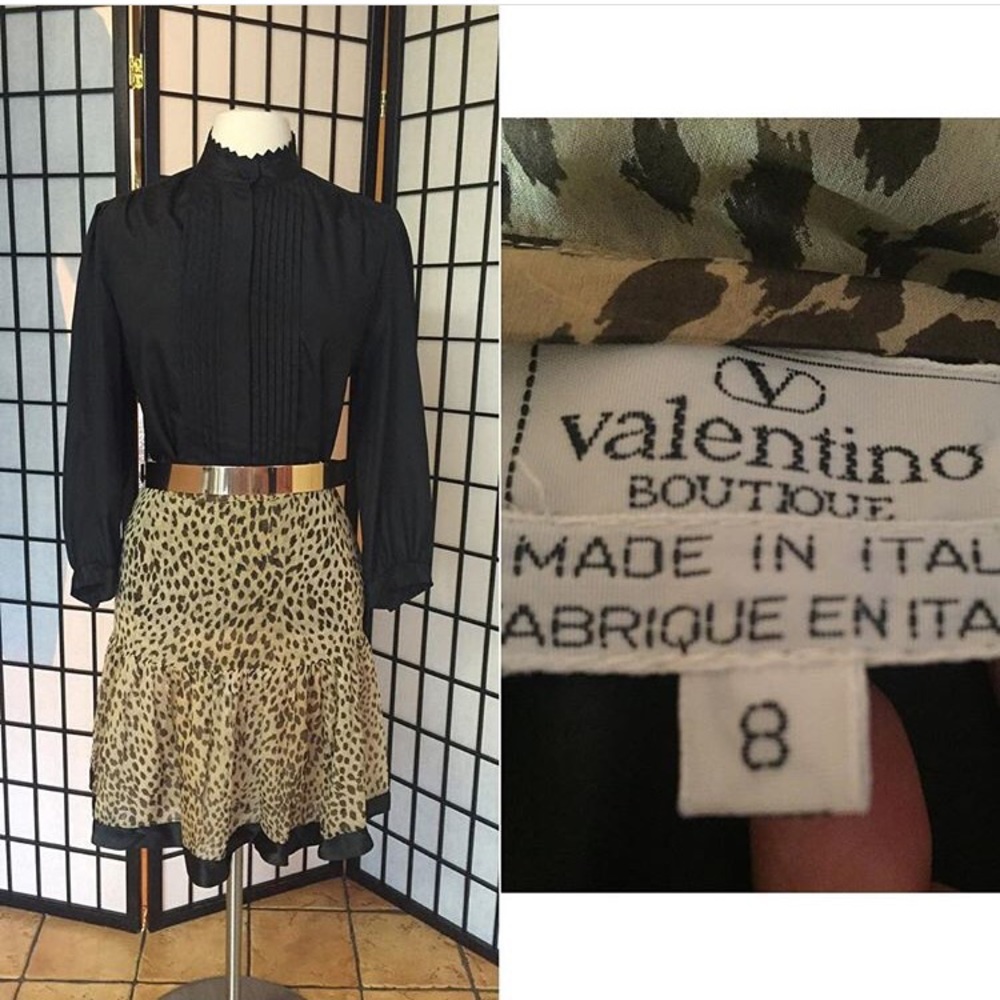 Valentino vintage leopard skirt