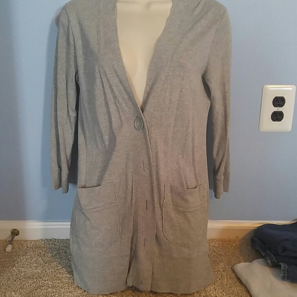 Gap 3/4 Aleve cardigan with pockets medium