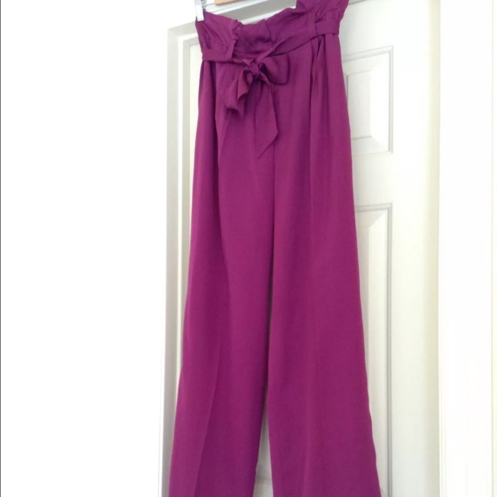MISSONI silk pants sz IT 40 US 4 jewel tone color
